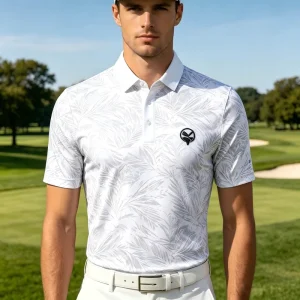 Free Design Performance Sublimation Sports Soft Moisture Wicking Quick Dry Golf Polo Shirts Men Spandex Polyester Four-Way
