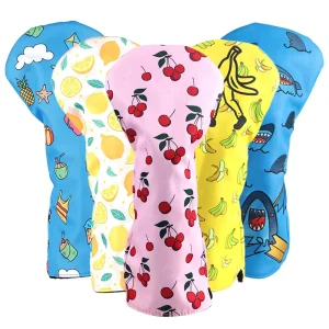 Fruit Golf Driver Headcover Golf PU Leather Golf Accessories Colorful Golf Head Covers Funny
