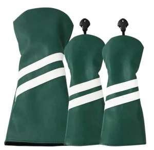 Full Set Fairway Wood Head Covers Golf Genuine Leather Custom Embroidery logo Golf Wood Putter Head Cover
