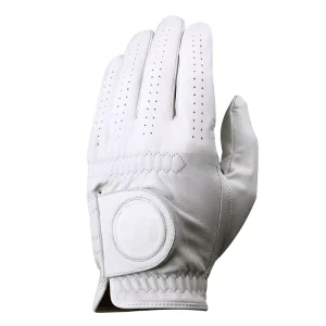 Full White Cabretta Leather Left Hand Breathable Golf Gloves Soft Genuine Premium Men’s