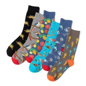 Funny Golf Crew Socks for Men 3 Pairs 80% Cotton Blend Novelty Design Golf Gifts Dad Husband Christmas Stocking Stuffers