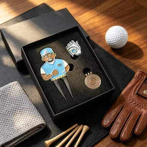 Funny Knurled Character Golf Divot Repair Tool With Ball Marker Divot Tool With Box Ball Marker Tool Metal Blank