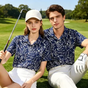 GEEDA Unisex Golf Polo Shirts Four Way Stretch Anti UV Quick Dry Breathable Eco Friendly Spandex Polyester Fabric ODM