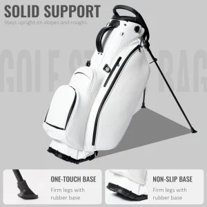 GOLF OEM Brand PU Leather Polyester Stand Bags Waterproof Custom Logo Golf Club Bags