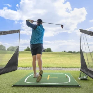 GSM Synthetic Artificial Grass Green Turf Mat Golf Strike Teaching Mats for Driving Range Golf Training Aids