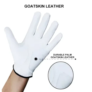 Genuine Leather Golf Gloves Custom Logo Design Golf Gloves Soft Breathable Sports Golf Gloves Anti Slip Cabretta Leather