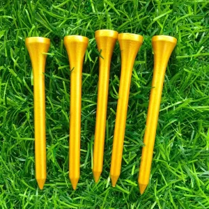 Gold Color 70mm Bamboo Golf Tees with Durable Design Fast Delivery High Quality