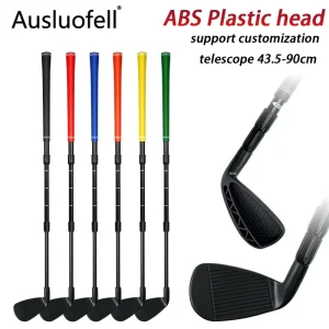 Golf 3 Section Telescopic Chipper Right Handed Aluminum Alloy Shaft TPE Grip Practice Golf Club