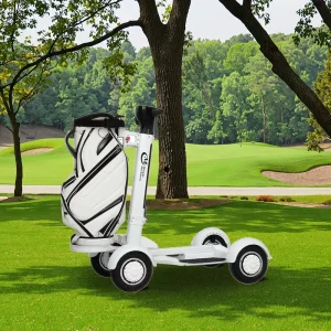Golf 4-Wheel Golf Bag Carry Electric Golf Trolley Foldable Portable Scooter