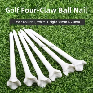 Golf 4 prong Ball Spike Plastic Golf Tee Ball Holder 83mm 70mm White