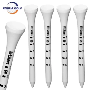 Golf 54mm/70mm/83mm Golf Tees Custom Logo Professional Bulk White Wood Golf Tee Free Sample Ball Holder