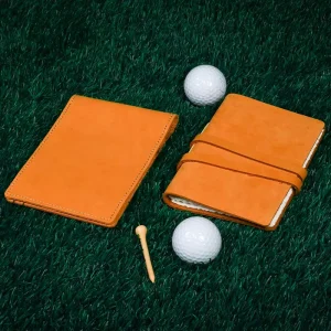 Golf Accessories Custom Logo PU Leather Print Golf Scorecard Holder Golf Yardage Book High Quality