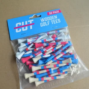 Golf Accessories Eco Friendly Logo Printed Unique Custom 70mm Wooden Golf Tees White
