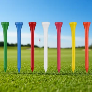 Golf Accessories Eco Friendly Logo Printed Unique Custom 70mm Wooden Golf Tees White