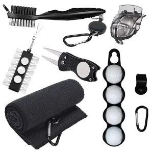 Golf Accessories Golf Club Cleaner Golf Alignment Kit Durable Golf Ball Divot Towel Golf Accessories Gift Set