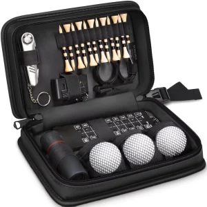 Golf Accessories Kit for Men Golf Stuff Set with Leather Case Golf Balls Golf Tees Golf Gift for Men Women Golfers