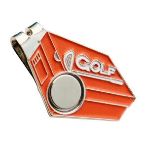 Golf Accessories Metal Magnetic Hat Clip with Painted Decorative Emblem Can Be Paired with a Mug