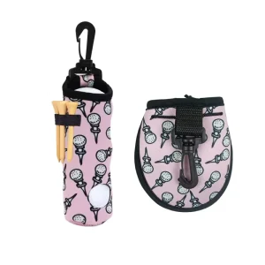 Golf Accessories Neoprene Golf Ball Tee Holder Keychain Belt Clip