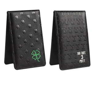Golf Accessories Score Card Holders Custom Logo Personal PU Leather Golf Scorecard Holder Yardage Book Cover for Golf Gifts