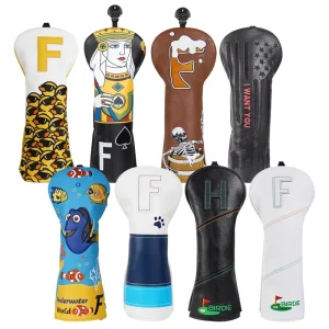 Golf Accessories Small Yellow Duck Simple Style Fairway Golf Headcover Embroidery Driver Golf Club Head Covers