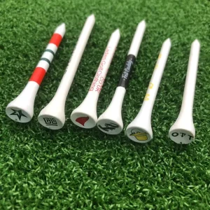 Golf Accessories Wood White Custom Logo Wooden Bamboo Colors Golf Colorful Pegs Golf Tees