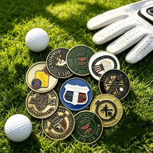 Golf Accessory Ball Marker Divot Tool Cigar Clip and Magnetic Golf Tool