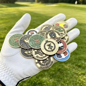 Golf Accessory Colorful Cute Doughnut Shape Ball Marker Metal Magnetic Golf Ball Marker hat Clip cap Clip for Golf
