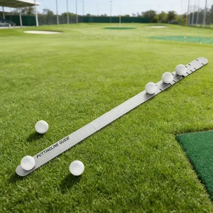 Golf Aid Golf Training Ruler Precision Metal Adjustable for Outdoor Teaching Golf Practice Plate