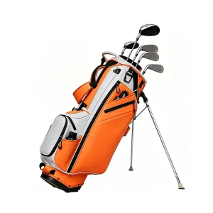 Golf Bag Orange and Black Lightweight Waterproof Nylon for Men and Women