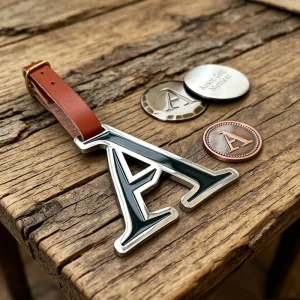 Golf Bag Tag Ball Marker Combo Custom Die Cast Logo Zinc Alloy Golf Set with Plating Finishes for Club & Corporate Gifts