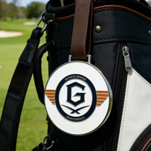 Golf Bag Tag Metal Golf Bag Tag with Magnetic Ball Marker