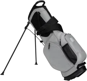 Golf Bag with Adjustable Support Rod and Detachable Shoulder Straps, Soft Foldable Gray Travel Golf Cover