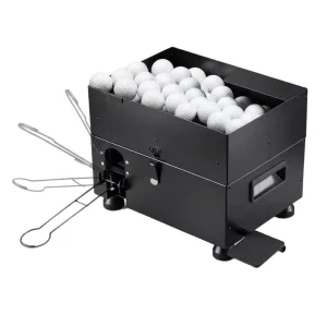 Golf Ball Dispenser Automatic Golf Ball Tee up Machine with Foot Pedal Operation 80 Balls Capacity Metal Construction