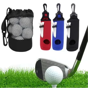 Golf Ball Holder Keychain Clip with Funny Saying 2 Golf Ball Storage Hanger for Golf Bag & Golf Trolley Novelty Gift for Golfer