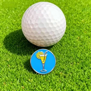 Golf Ball Marker Magnetic Custom Logo Stainless Steel Small Portable Golf Accessory for Men Women Golfers