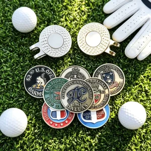 Golf Blank Leveling Women Green Reader Ball Marker Golf Hat With Magnetic Ball Marker Within the Cap Set Display Case