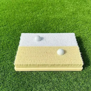 Golf Bunker Practice Mat Dual Sand Trap Trainer with Shallow and Deep Pit Simulation