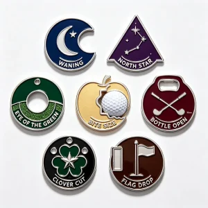 Golf Cap With Ball Marker Spot Golf Ball Marker Divot Tool Beer Opener Blank Gold
