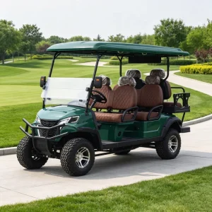 Golf Cart 4 Seater with Customizable Body Color Added Rear Cargo Box and Extra Storage 72V Lithium DOT US Golf Buggy