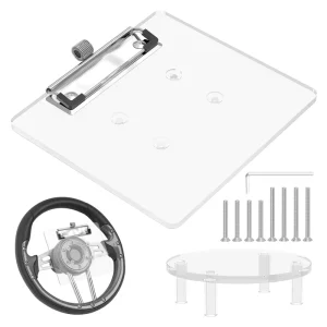 Golf Cart Acrylic Scorecard Holder with Pencil Holder for EZGO Club Car YAMAHA with 5 or 6 Holes Steering Wheel