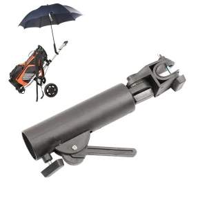 Golf Cart Umbrella Holder ABS Plastic Material Adjustable Golf Trolley Umbrella Clamp Stand 9.25inch Lightweight Easy to Carry
