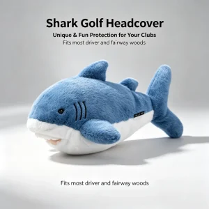 Golf Cartoon Cute Shark Plush Animal Golf Driver Head Cover Wood Club Golf Headcover