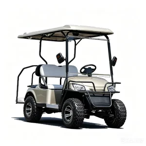 Golf Carts Custom Triple Row Grade Lithium Silvery Resort Shuttle Car Featuring Front Basket for Local Street