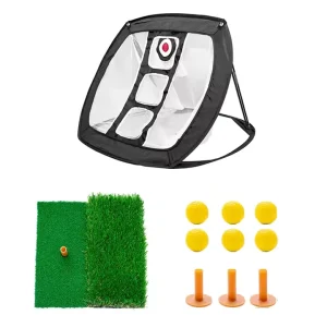 Golf Chipping Net Golf Target Net with Ball Tee and Putting Mat Golf Practice Net