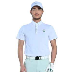 Golf Clothing Factory Breathable Men’s Golf Sport Polo Shirt Moisture-Wicking Short Sleeve Golf T Shirt
