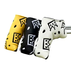 Golf Club Cover Cheese Embroidery L Shaped Putter Head Cover PU Waterproof Magnet Closed Factory Direct Blade Headcover
