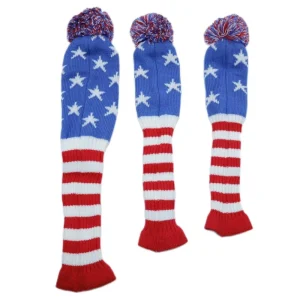 Golf Club Cover Golf Accessories Golf Club Accessory Blue Five pointed Star Knitted Wood Club Cover