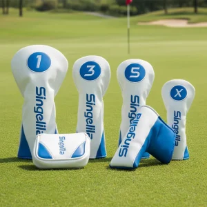 Golf Club Driver Head Cover Customized PU Leather Wood Head Cover Putter Blade Mallet Barrel Golf Headcovers