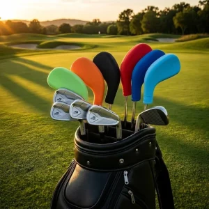 Golf Club Head Cover Colorful Silicone Protective Sleeve Dustproof Scratch-resistant Abrasion-proof