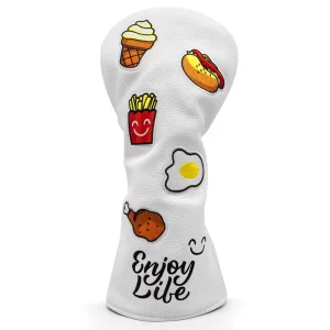 Golf Club Head Cover Leather Wood Head Cover Driver Fairway Hybrid Covers